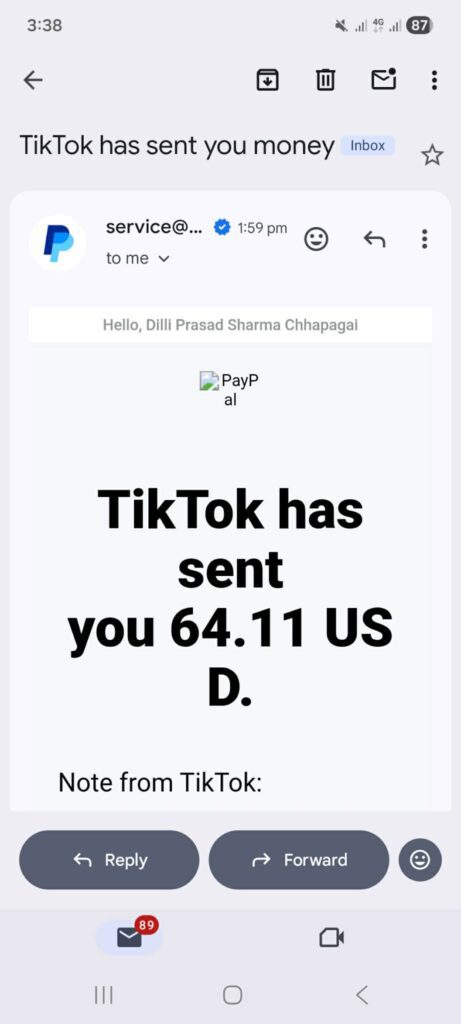 TIKTOK PAYPAL